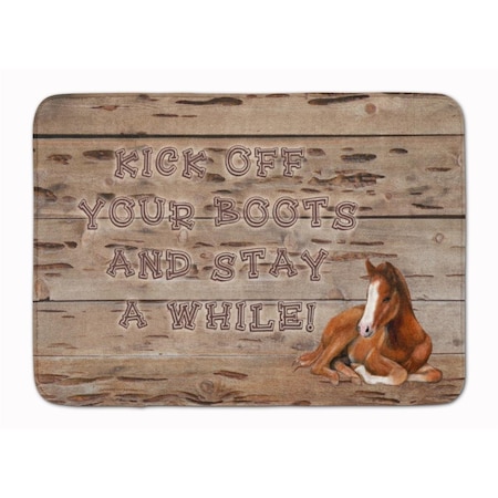 Carolines Treasures Kick off Your Boots and Stay a While Machine Washable Memory Foam Mat SB3064RUG